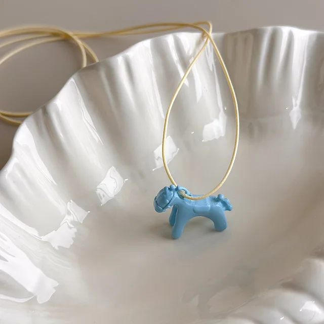 LATS – collier Long avec pendentif cheval coloré pour femmes, chaîne de pull réglable, bijoux cadeaux, accessoires 5 LATS – collier Long avec pendentif cheval coloré pour femmes, chaîne de pull réglable, bijoux cadeaux, accessoires 5