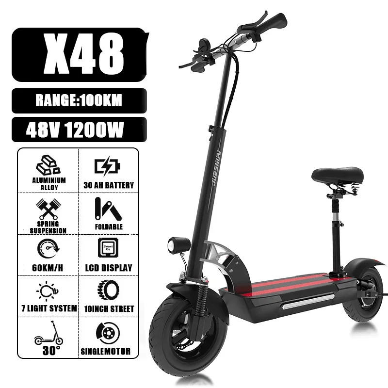 Patinete eléctrico todoterreno plegable, de la UE M6, máximo 3200W, 60V,  30Ah, doble Motor, freno hidráulico, velocidad máxima de 80 km/h,  kilometraje máximo - AliExpress