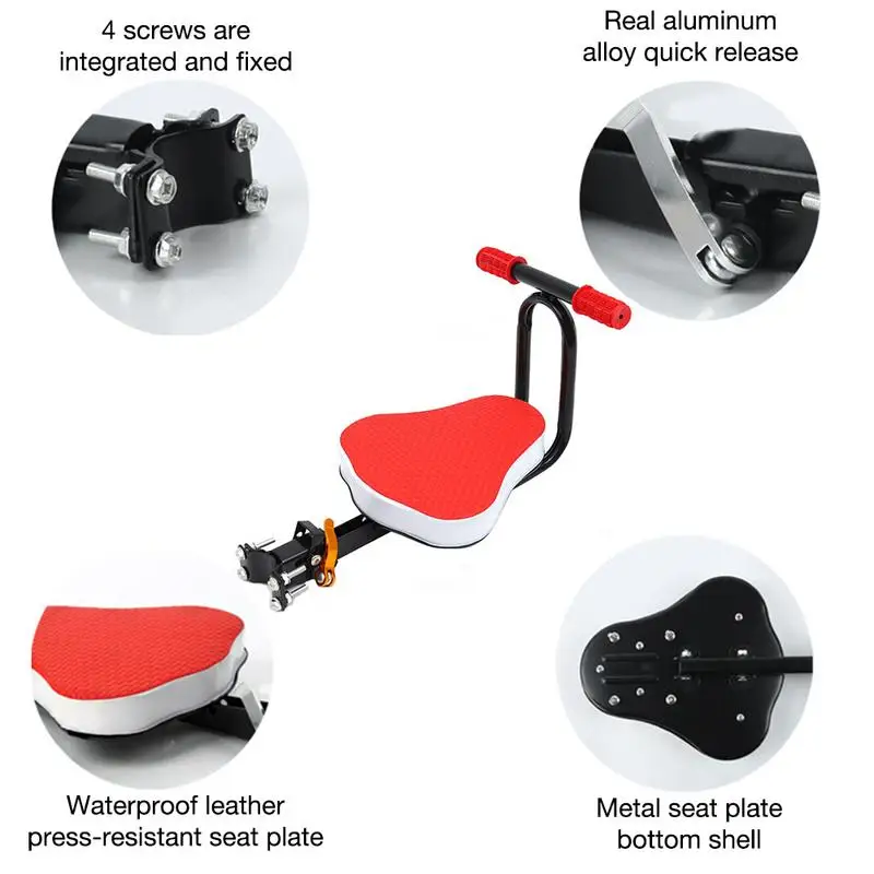 Foldable Child Bicycle Seat 30kg Loading Ultralight Front Mount Baby