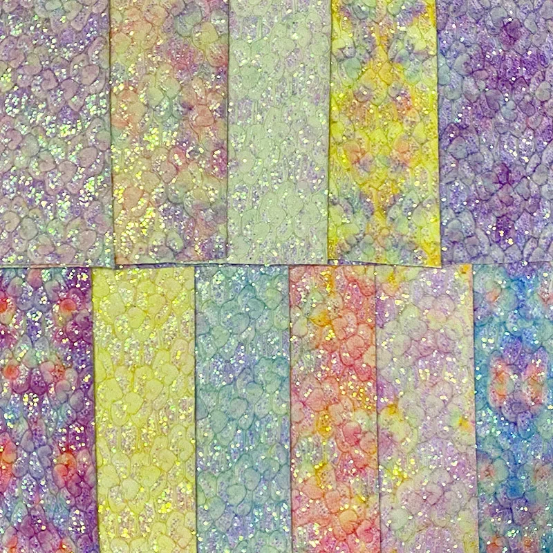 Metallized Net Flower Fabric for Handbags Shoes Bag Lining Glitter Laser Patterned Material Shiny Colored Bag Making Supplies