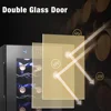 Wine Cooler Refrigerator, Wines Cooler with Digital Temperature Control, 46-66℉ Mini Freestanding 6 Bottle Wine Refrigerator 4