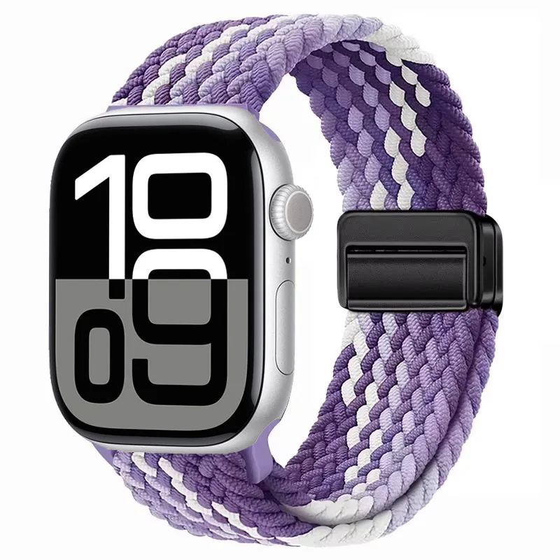 Nylon Braided Magnetic Strap for Apple Watch - Comfortable and Stylish Design