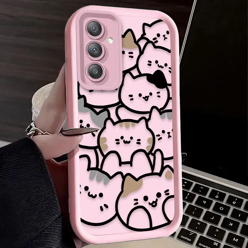 Cartoon Animal Cute Cat Phone Case for Samsung Galaxy A35 A55 A15