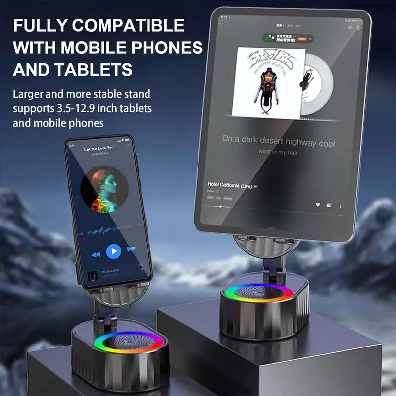 Versatile Wireless Bluetooth Speaker & Multi-Function Stand with Rechargeable Battery