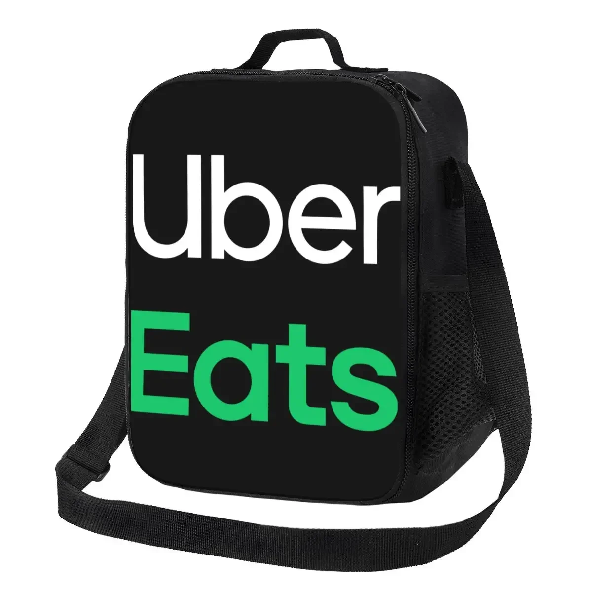 Uber Eats 드라이버 로고 절연 도시락 가방, 여성용 보온 쿨러 런치 토트, 해변 캠핑 여행
