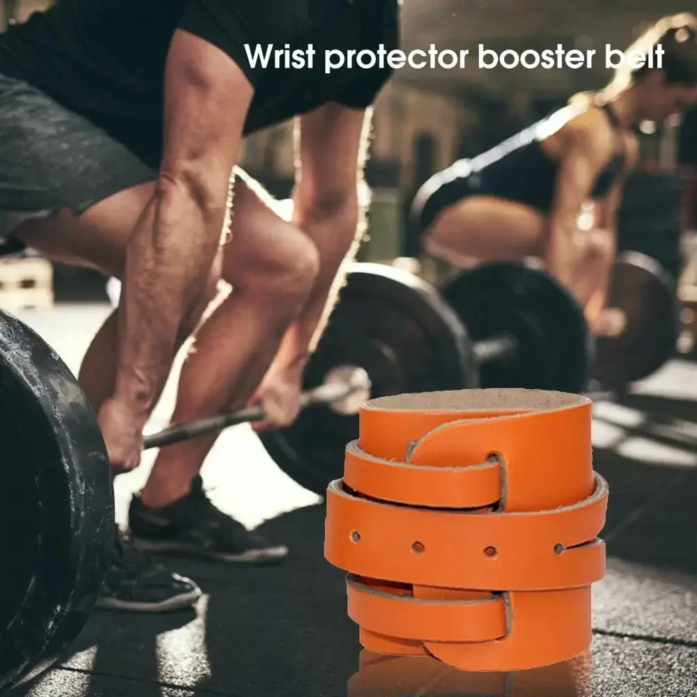 Genuine Leather Wrist Guards for Fitness, Compression, Weight Lifting, Wristbands for Strength Training, 1Pair