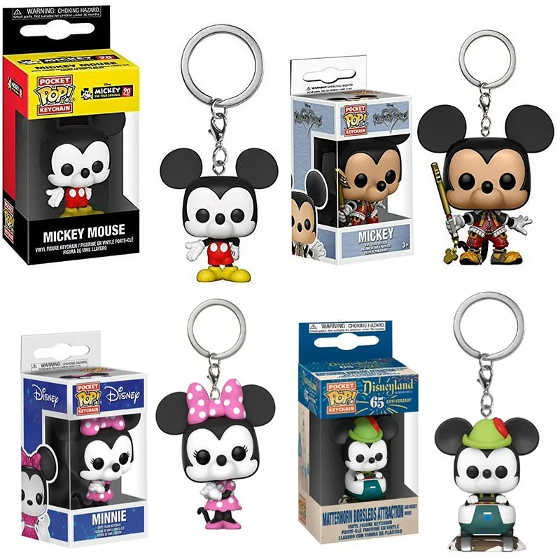 Funko Pop Pocket Portachiavi Disney Mickey House Minnie Matterhorn Bobbsleds Attrazione Bambole In Vinile Figura Modello Giocattoli Regali
