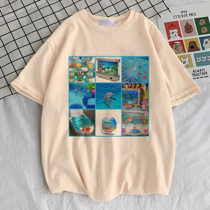 Frutiger Aero top tees women kawaii Y2k Colorful Graphic Punk Comfortable tshirt Colorful Y2k Grunge harajuku Pop Culture 80s