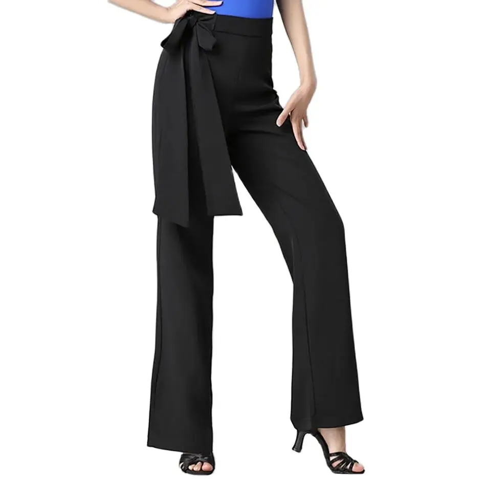 

Latin Dance Dress Women Trousers Belt Design Latin Dance Pants Ballroom Modern Belly Dancing salsa dancewear practice Tango Wear