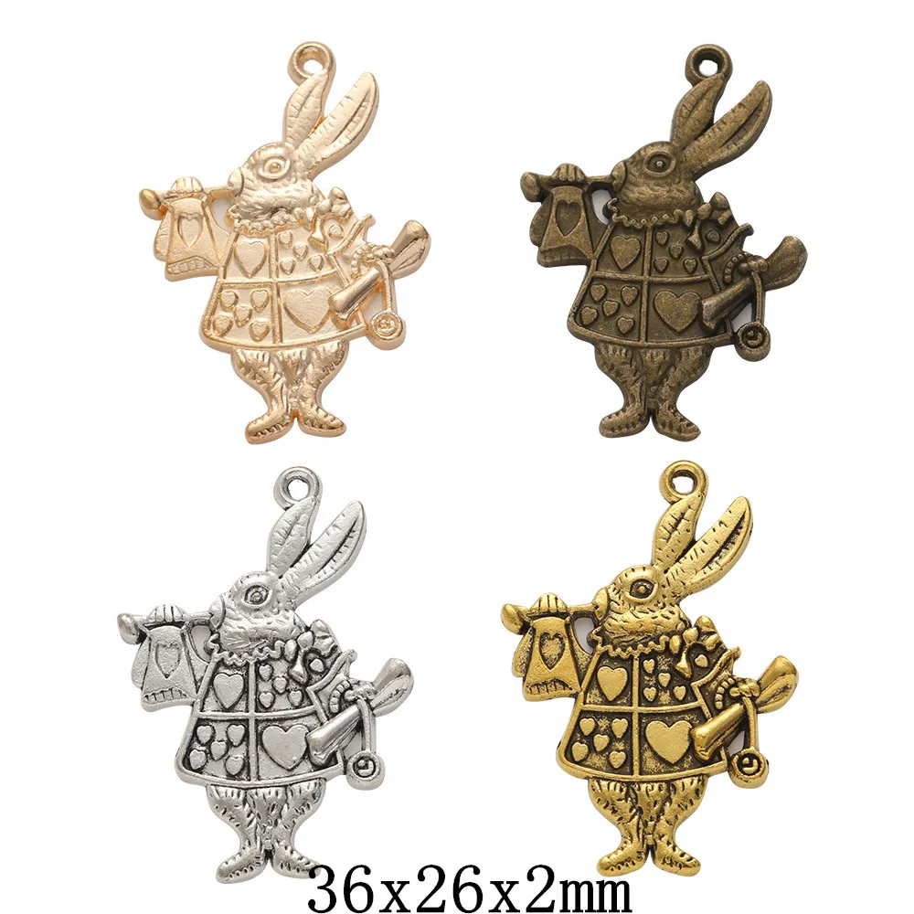 

20pcs rabbit Craft Supplies Charms Pendants for DIY Crafting Jewelry Findings Making Accessory 545