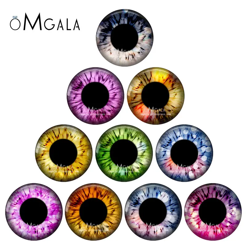 5 Pairs Glass Eyes for DIY Sewing Dolls Crafts Accessories Cat Eye Dragon Dinosaur Eye Round Cabochon