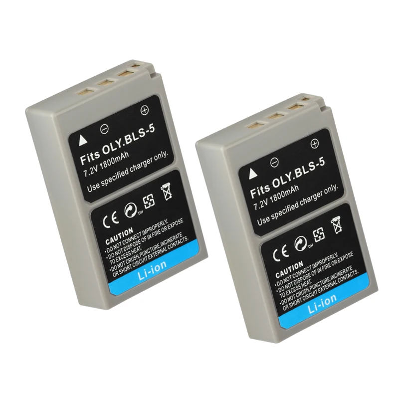 1800mAh PS-BLS5 BLS-5 BLS5 BLS-50 BLS50 Battery for Olympus PEN E-PL2,E-PL5,E-PL6,E-PL7,E-PM2, OM-D E-M10, E-M10 II,