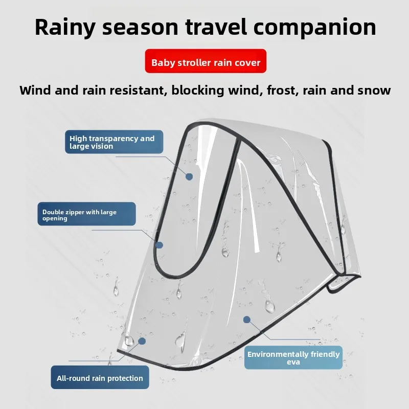 Pram Rain Cover Baby Stroller Windscreen Baby Children's Umbrella Kids Protective Mackintosh Walker Windscreen Weather Shields