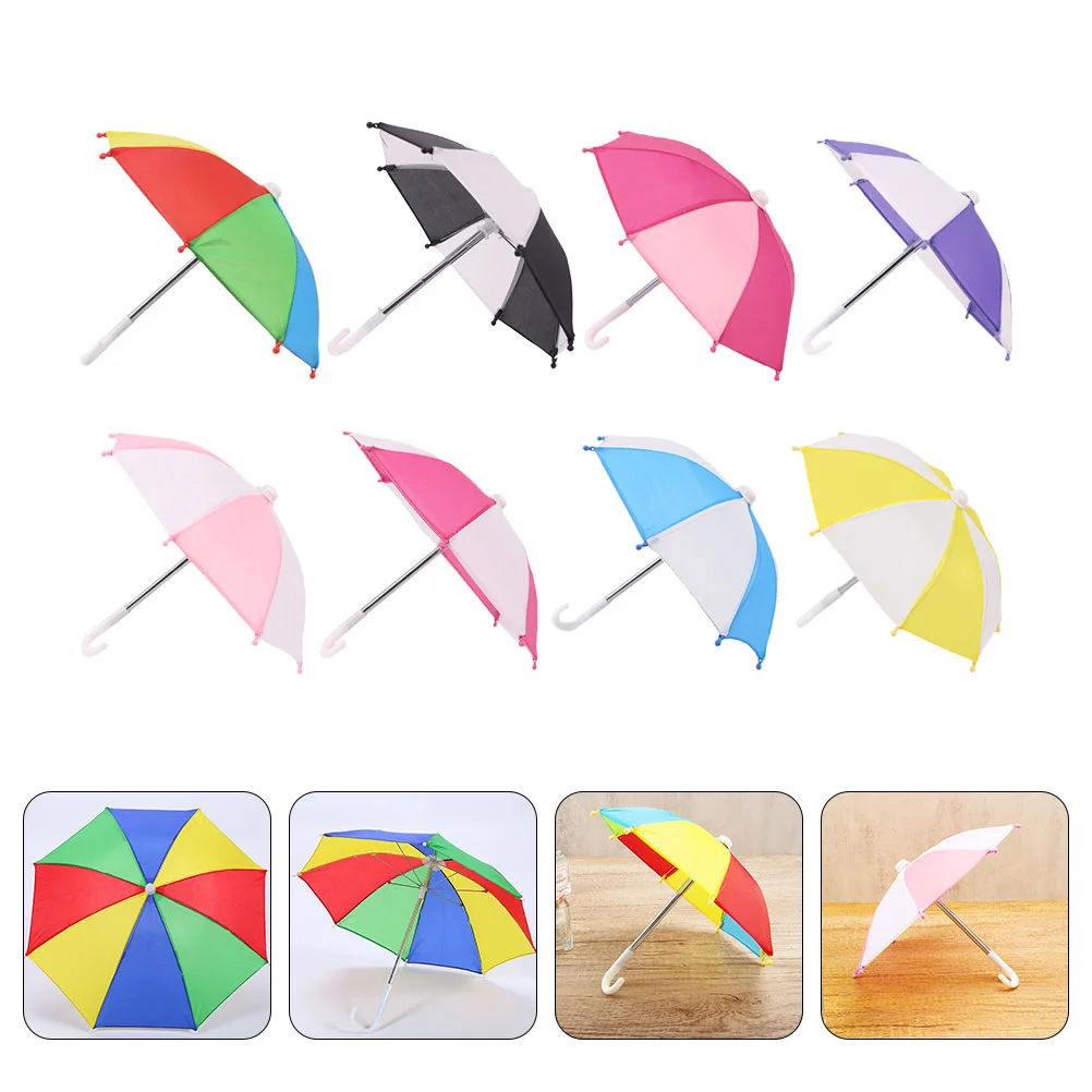 

8 Pcs Kids Toys Girls Umbrella Supply Delicate Model Decorative 26CM Wear-resistant Plastic Child