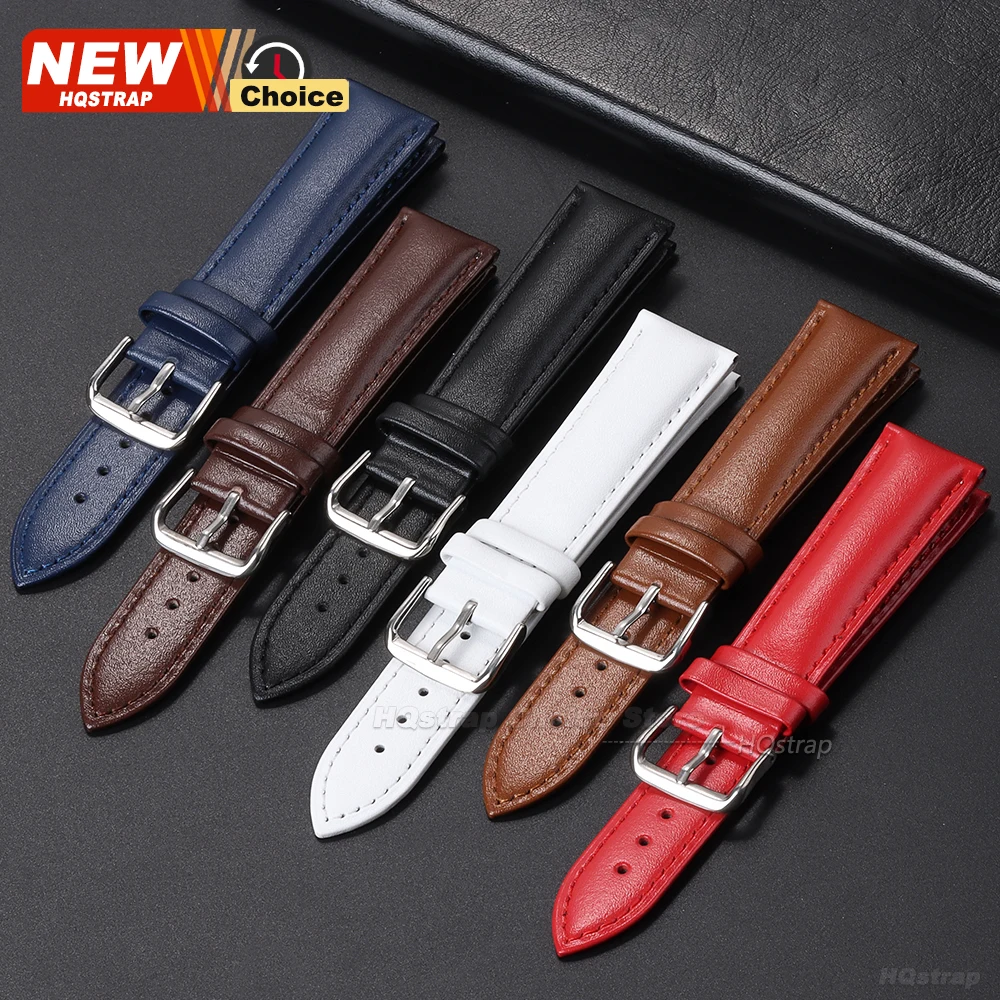 Luxurious Genuine Calfskin Leather Watchband - Soft and Stylish Accessory