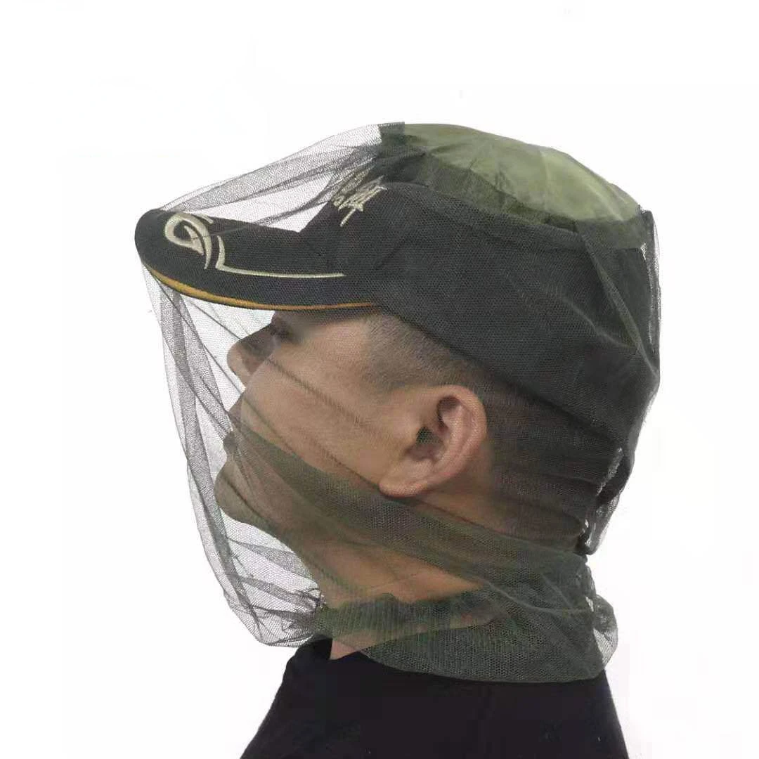 Description Picture 2 of itemNew Mosquito Hat Net Face Head Protector Foldable Outdoor Insect Gnat Head Cover Fishing Supplies Anti-mosquito