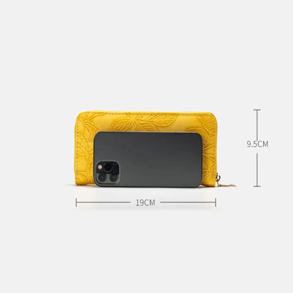 New Long Wallet Large Capacity Phone Bag Fashionable Zipper Wallet Multi Card Handheld Bag Simple