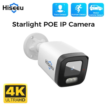 Hiseeu 4K 8MP Full Color POE IP Camera Super Sensor Waterproof H.265 ONVIF Video Surveillance Security CCTV Cameras 1