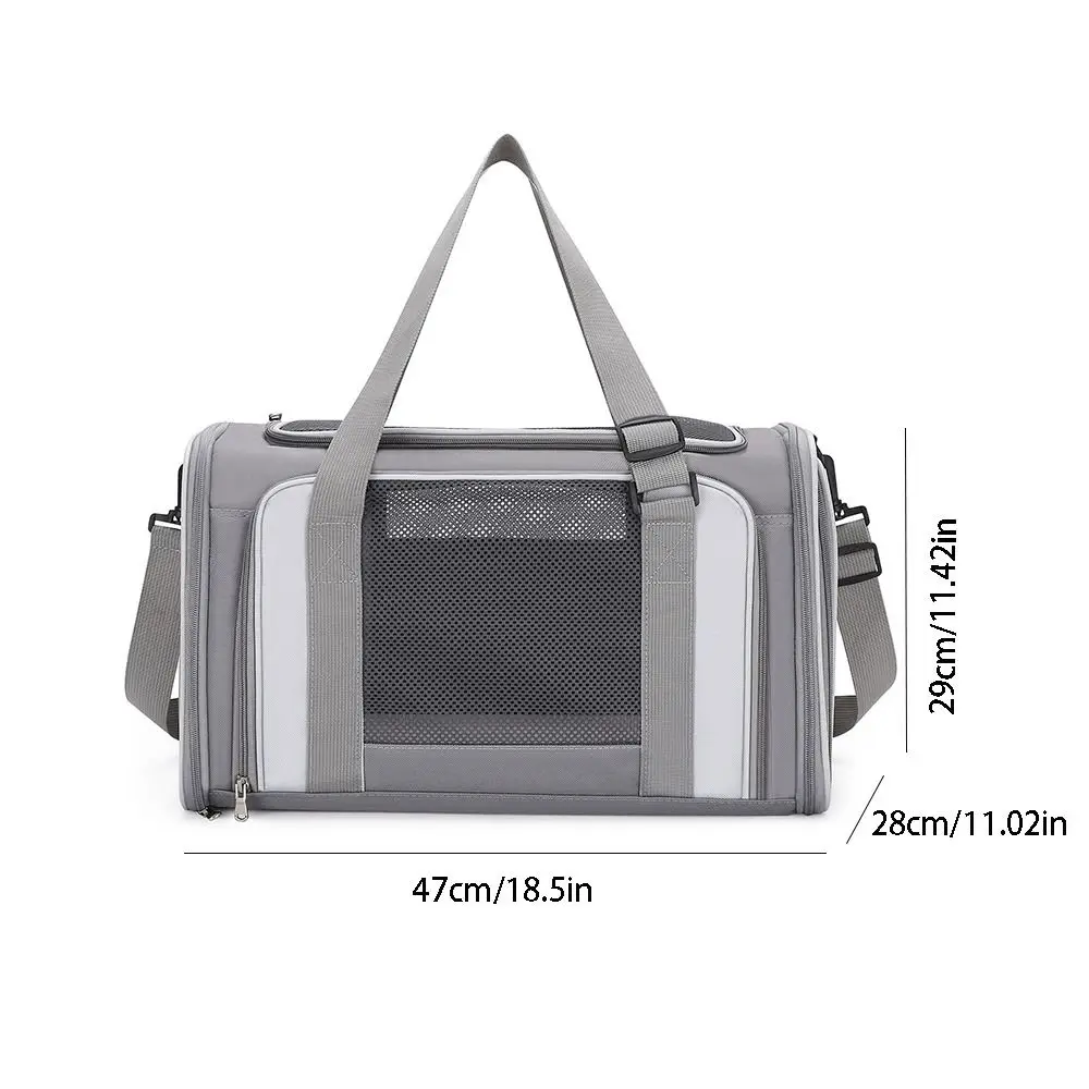 Dogs Outdoor Carrier Large Capacity Pet Carrying Bag Foldable Side Ventilated Pet Travel Bag Breathable Pet Shoulder Bag Travel