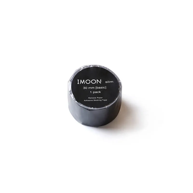 IMOON-블랙 화이트 쓰기 가능한 와시 테이프 1/2 롤, 벽 DIY 장식 포스트 그림 프레임 레이블 만들기