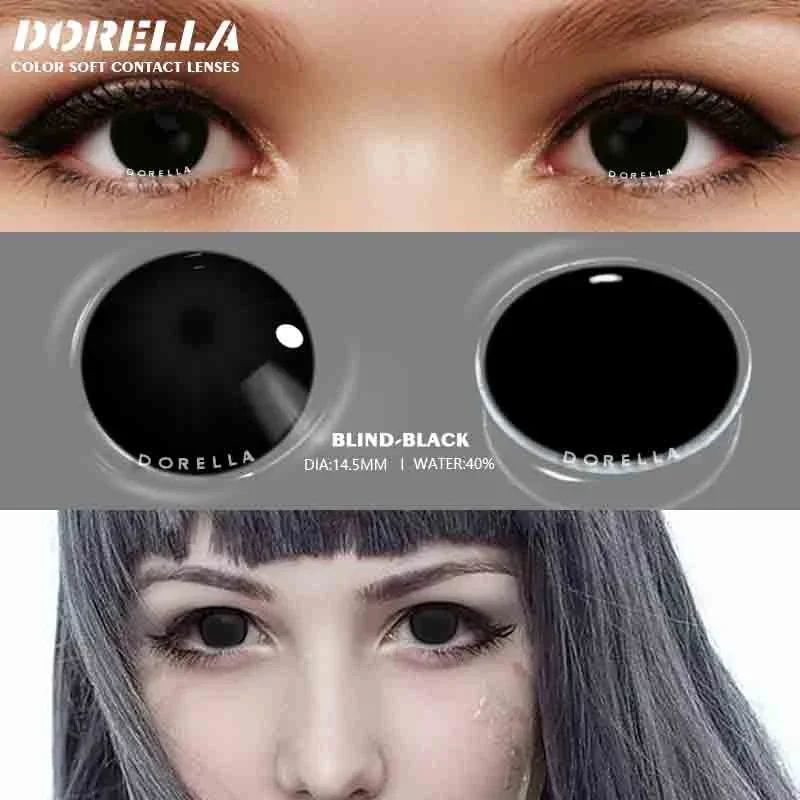 Spooky White Mesh Blind Halloween Cosplay Contact Lenses