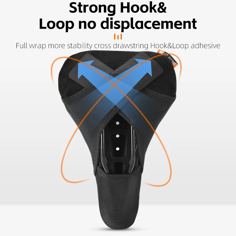 WEST BIKING Bike Saddle Cover Shockproof Soft High Elastic Breathable Bicycle Cushion Cover With Rain Cover Bicycle Accessories