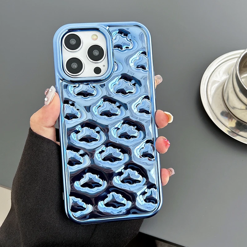 Cute 3D Clouds Soft Silicone Case For iPhone