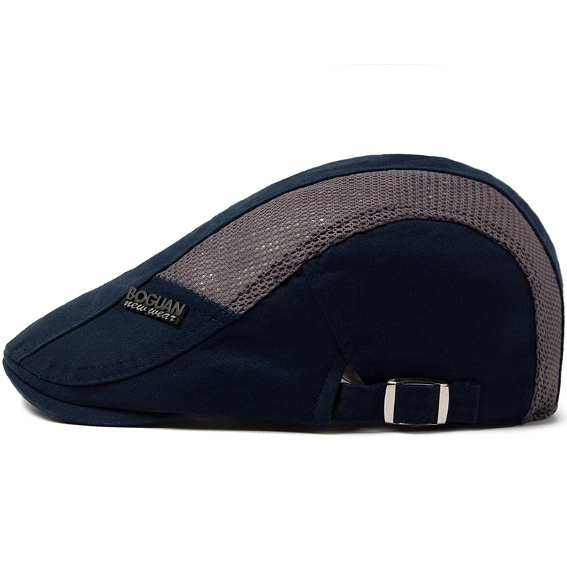 Casual Hat Mesh Cap Beret For Men Women Summer Cotton Breathable Sun Visor Adjustable