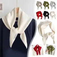 British Korean Style Niche Wool Knitted Triangular Knitted Women Headscarf Multi-functional Scarf Scarf Warm Scarf Knited 1