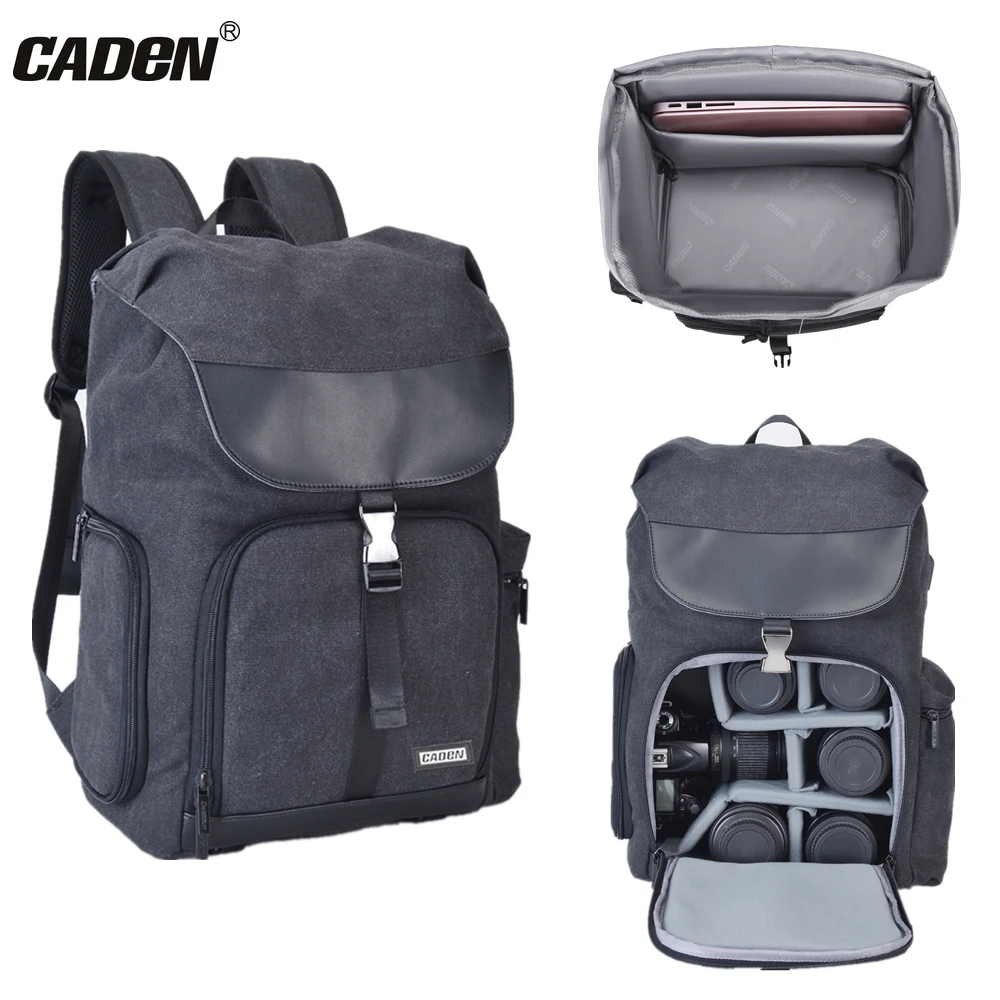 Мужские рюкзаки для камеры CADeN противоударные DSLR сумки Nikon Canon Sony штатива