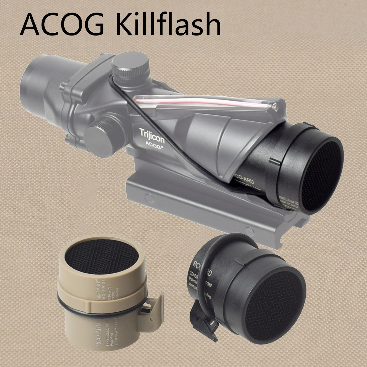 Trijicon ACOG 스코프 Killflash 금속 메쉬 커버 캡, 전방 렌즈 보호대 반사 방지 벌집, 사냥 장비 광학 