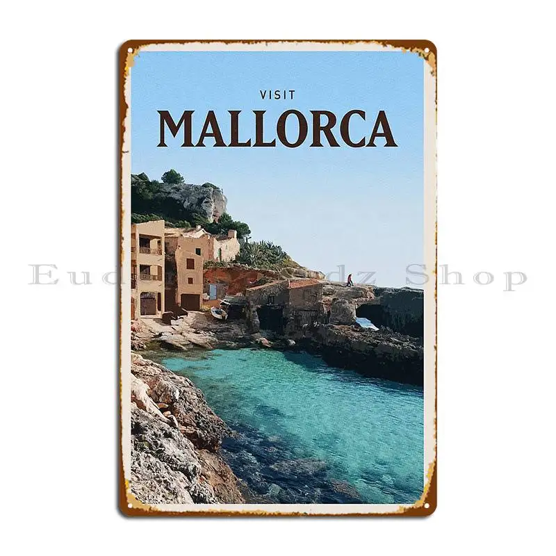 

Visit Mallorca Metal Sign Living Room Designing Cinema Wall Mural Cinema Tin Sign Poster