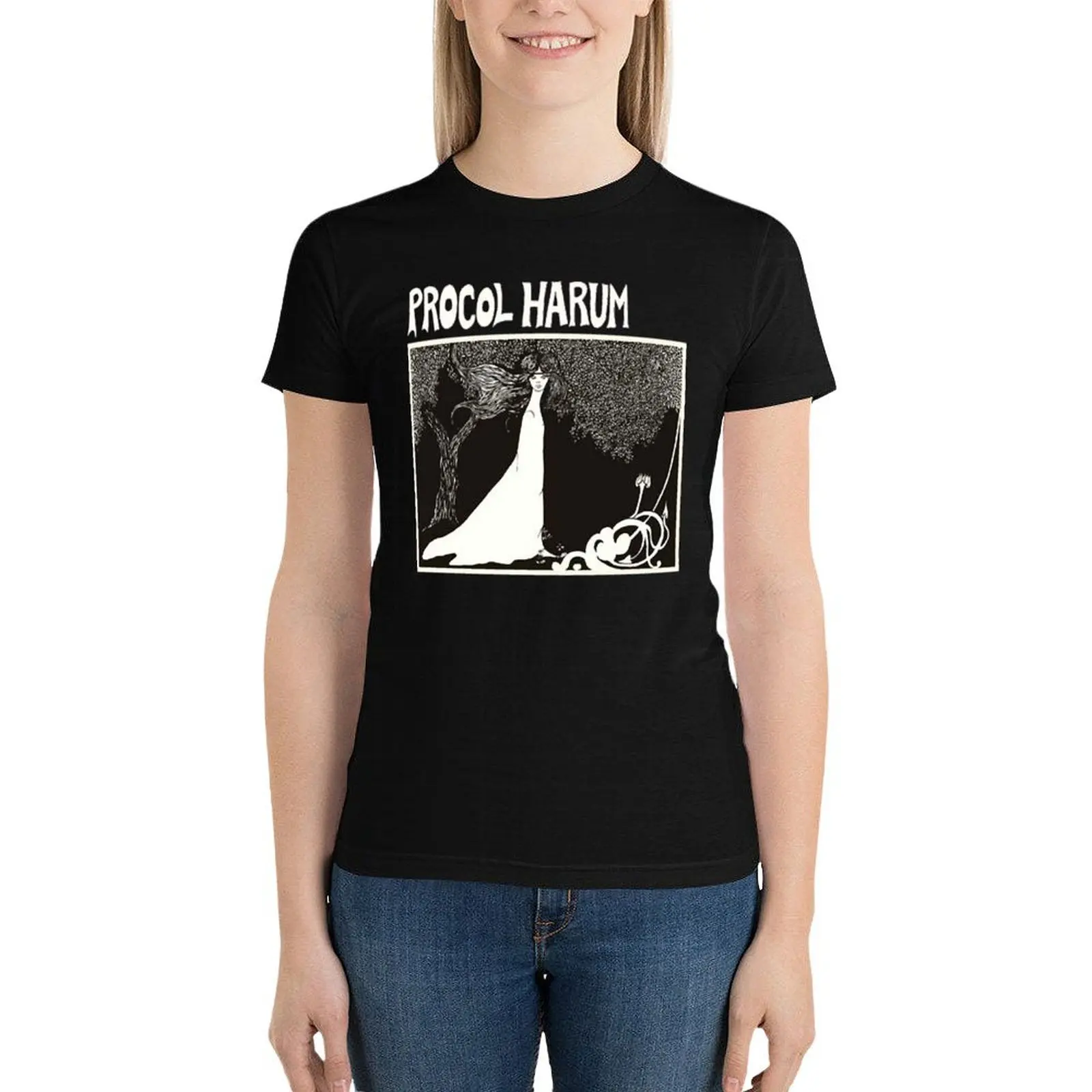 

Blackwhitereddesign футболки из тяжелого металла панк рок-группы procol harum альбом футболки Графические футболки заготовки женская футболка