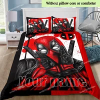 Superhero Venom Deadpool Custom Bedding Set Movie Comic Quilt Cover Children Gift (3 Piece Polyester Cover Set, Without Core)-LI 2