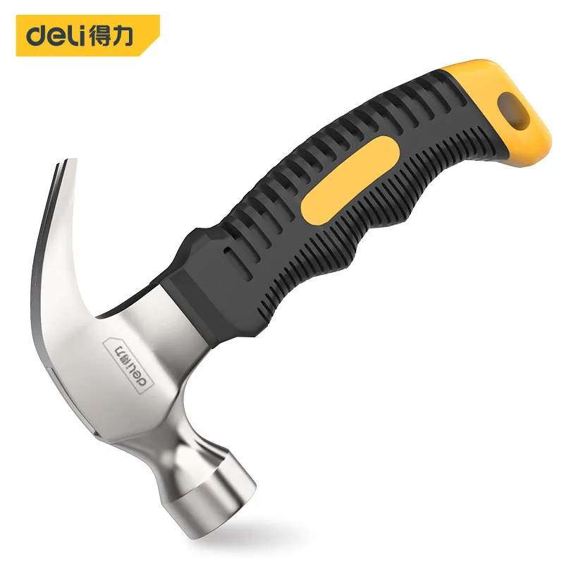 

Deli 160mm Multifunctional Mini Claw Hammer TBR Plastic Handle Lightweight Portable Woodworking Mace Window Breaker Hand Tool