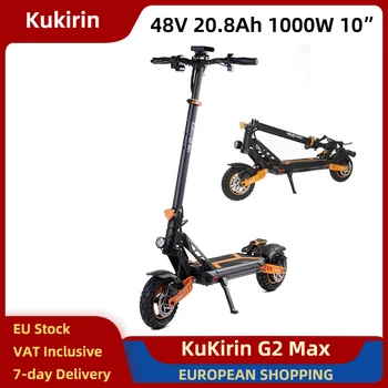 KuKirin GZ Max Scooter Elettrico Pieghevole 1000W 48V 20.8Ah 10 "Pneumatici Fuoristrada Pieghevole E-scooter 55 km/h Freni A Doppio Disco