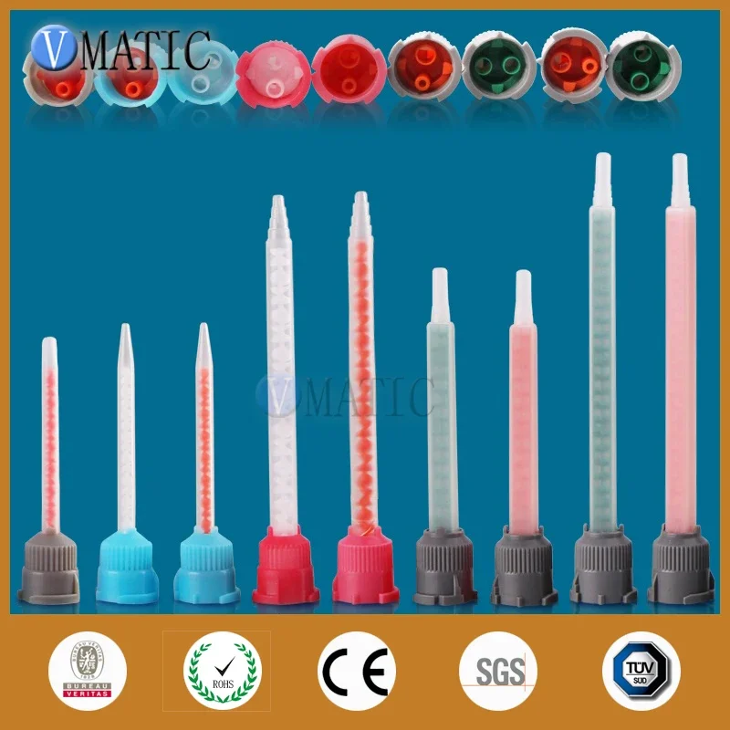 MB3.2-16L 10: 1 Mixed Nozzle Spiral Tube Core Double Liquid Bell Mouth Static Mixture Mixer Overhead Mixers 10pcs