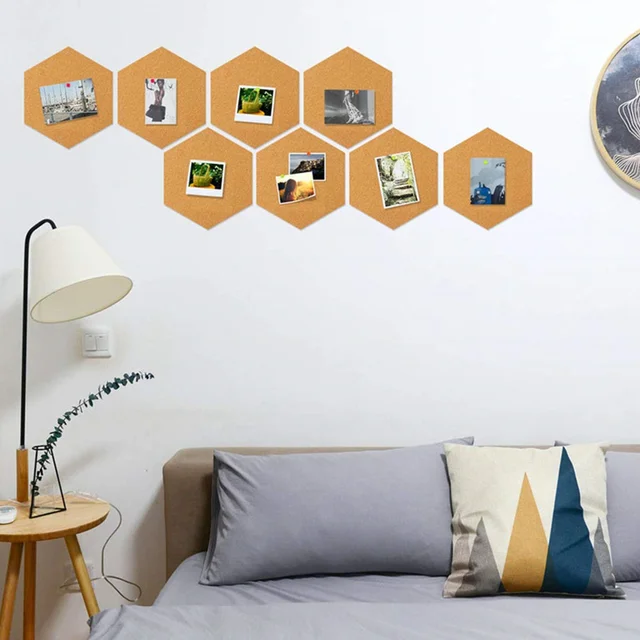 Hexagon Parafa Tábla Önálló Fa Keret A Faldekorációhoz Memo Levers Üzenetek És Még Sok Más - Image 3