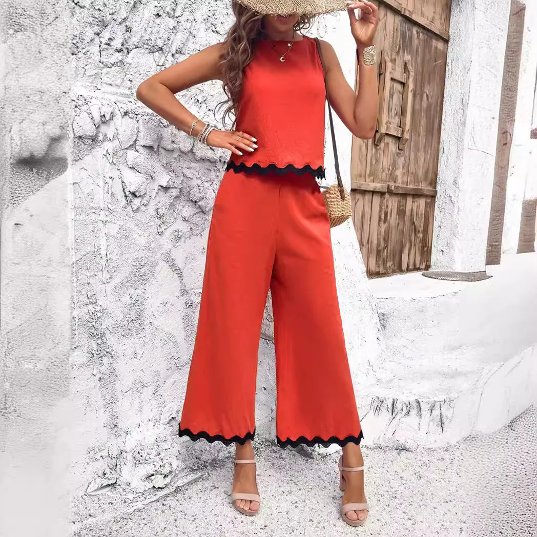 Summer Green Shirt Top Pants 2 Piece Set Fashion Casual Suit New 2024 Female Elegant Office Sweet Sets Women's Clothing Solid