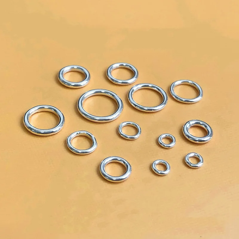 925 Sterling Silver Closed Jump Rings 3mm 4mm 5mm 6mm 7mm 8mm Silver Circle Jump Ring Connector For Making DIY Jewelry Findings