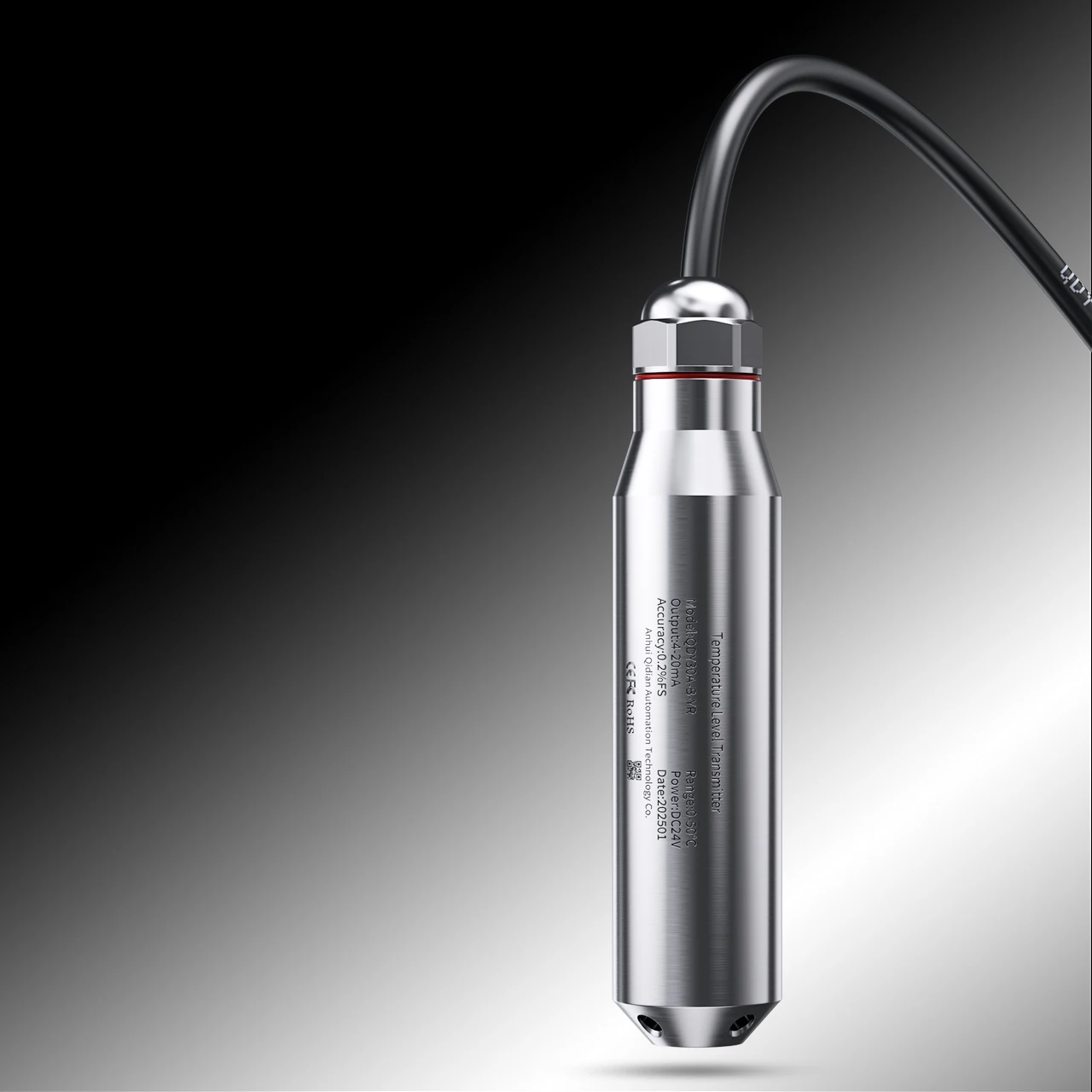 Hydrostatic Water Level Sensor เครื่องส่งสัญญาณ DC24V 3m 5m 10m 15m 20m Liquid Transducer 4-20mA 0-10V 0-3.3V เอาต์พุต 1