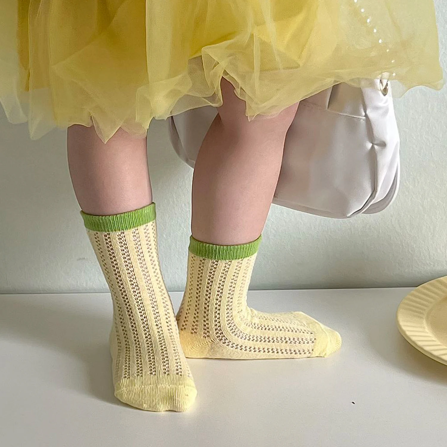 

3 Pairs Lot Children Summer Cotton Mesh Long Socks Girls Boys Kids Baby Toddlers Cute Kawaii Popular Lace Frilly Ruffle Socks