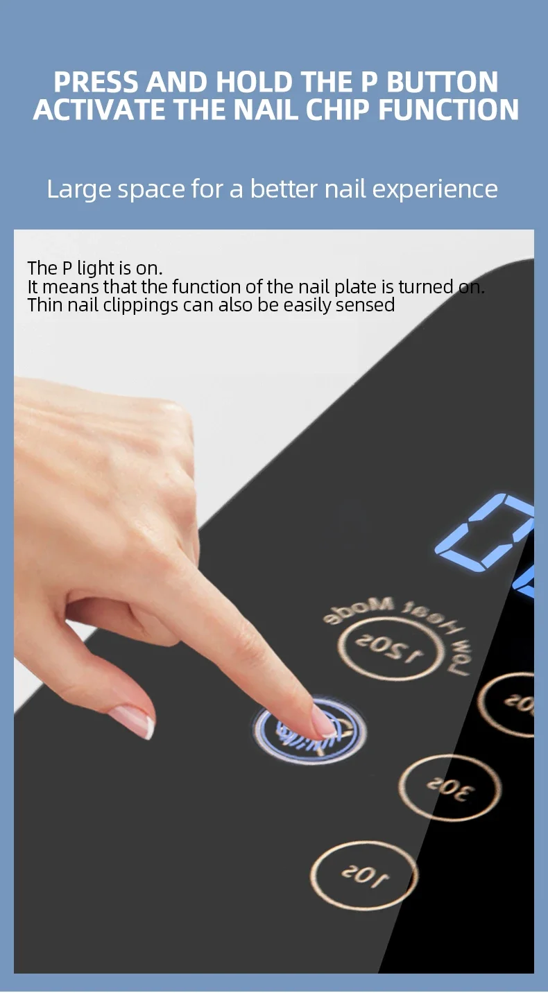 138W Rechargeable Wireless Nail UV Lamp - 69LEDS