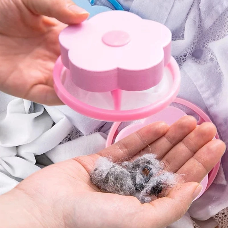 Laundry Hair Catcher Washing Machine Hair Lint Filter Floating Pet Fur Lint Hair Removal Reusable Mesh