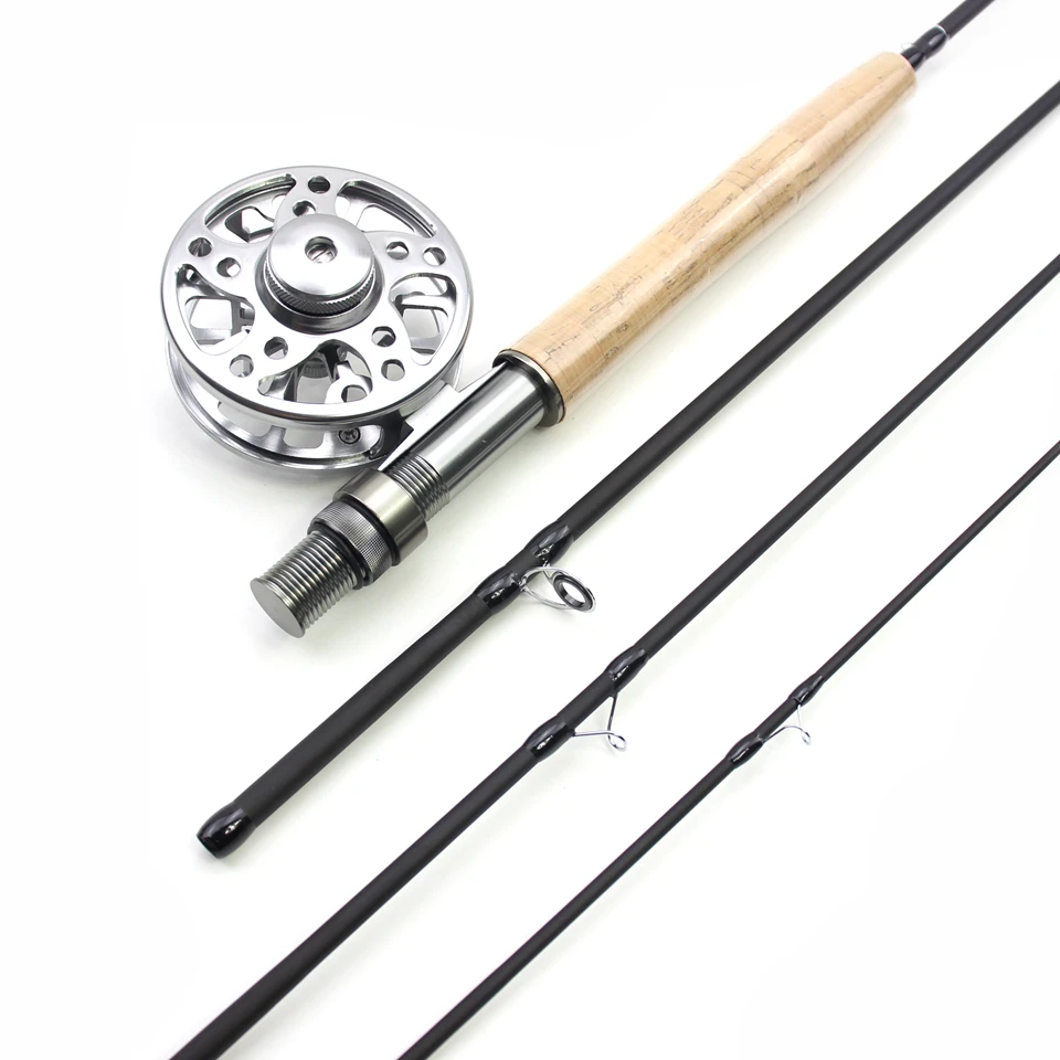 1.98M 2.1M Fly Fishing Rod and Fly Reel Portable Carbon UltraLight Slow