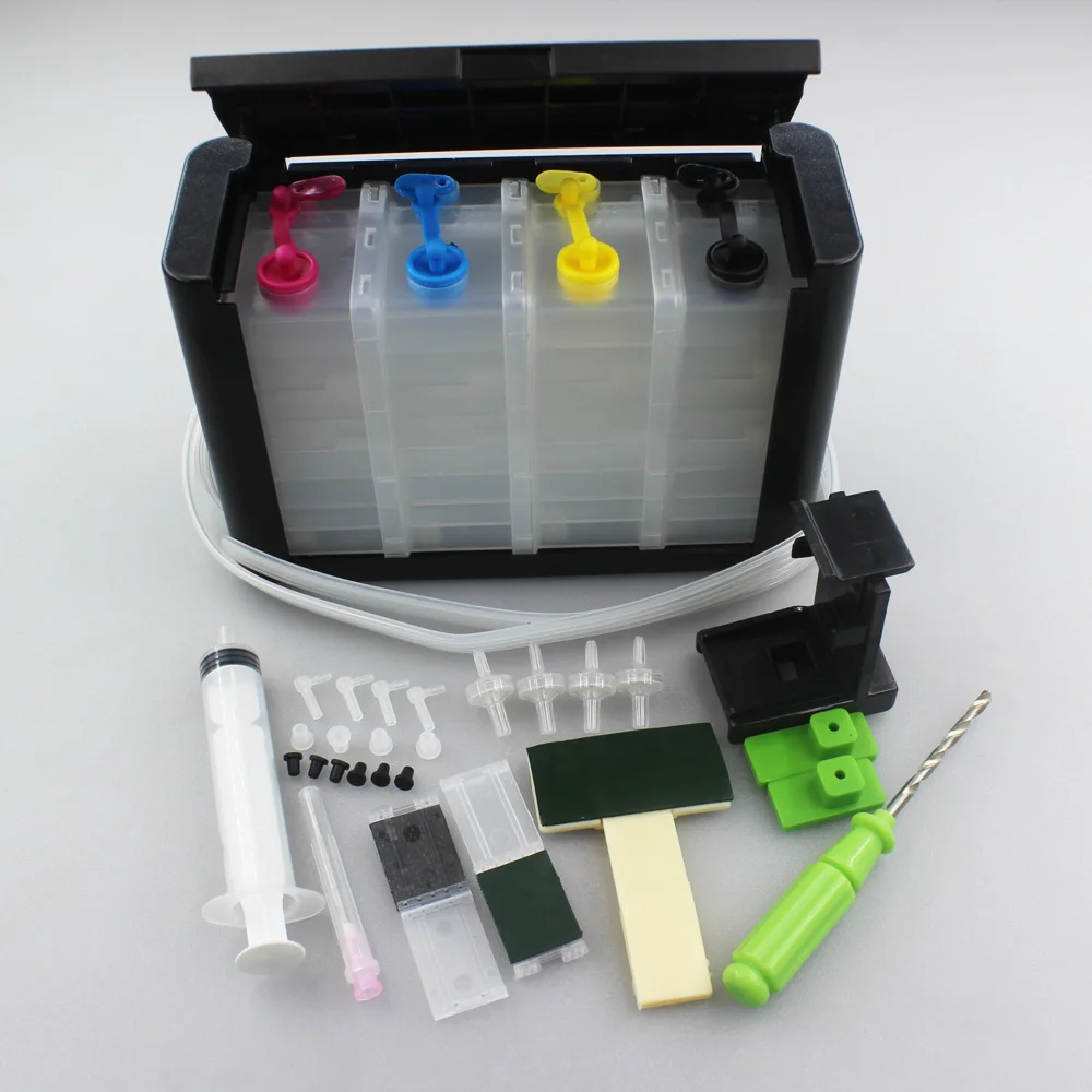 Luxury 4 Color CISS kit with accessories ink tank for HP 21,22 60 61 56 57 74 75 901 121 122 140 141 300 301 PG40 50 830 printer