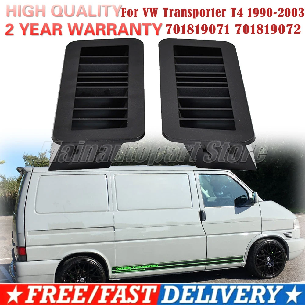 Set of 2 Dashboard Vent Grill Covers - Black
