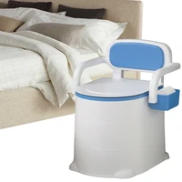 Bedside Commode Portable Squat Toilet Odor Sealed Potty Chair with Armrest Bedside Toilet Portable Commode Toilet for Seniors 2