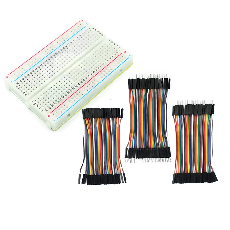 400-Punts Breadboard Kit Met Dupont-Kabel En Jumperdraad, 10Cm 40 Pin Kabels Man-Naar-Man, Man-Vrouw, Vrouw Naar Vrouw, F