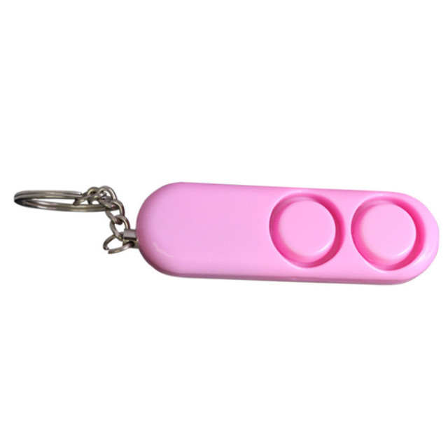 Self Defense Anti-rape Device Dual Speakers Loud Alarm Keychain Bag Pendant Alert Attack Panic Safety Personal Security
